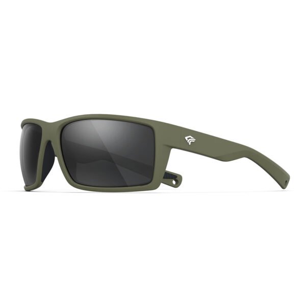 Unique Dark Green Polarized Wraparound Sunglasses